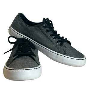 Sperry Top Sider Mens 8 Casual Sneakers Gray Cotton Low Top Lace Up Cotton